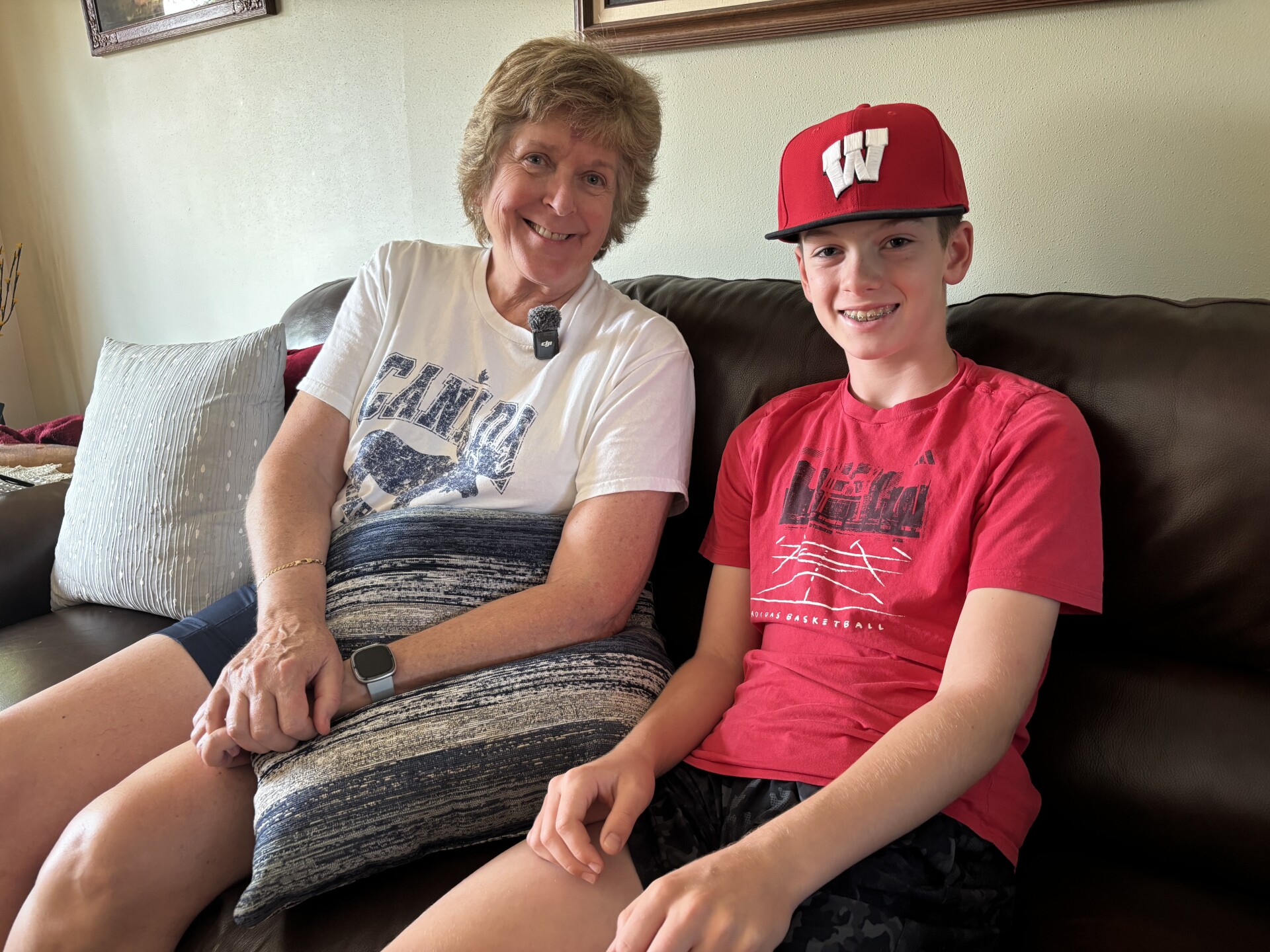 Carol and Ellis Endl helped pick up branches before Avery & Micah's wedding in Richfield