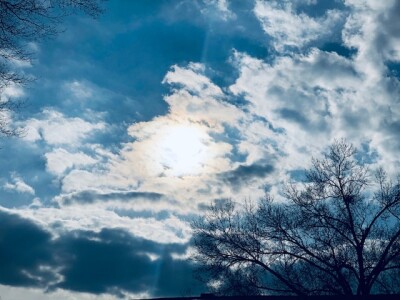 Clouds on sunny day 