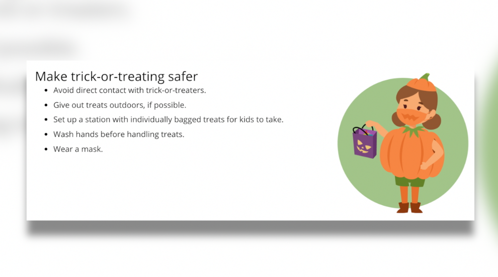 CDC on trick or treating