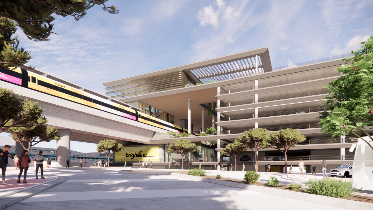 Photos of Brightline West concept in Las Vegas to Los Angeles