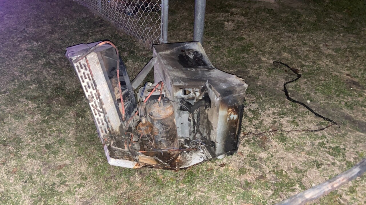 Air condition that started the Old Cunningham Middle School fire.jpg