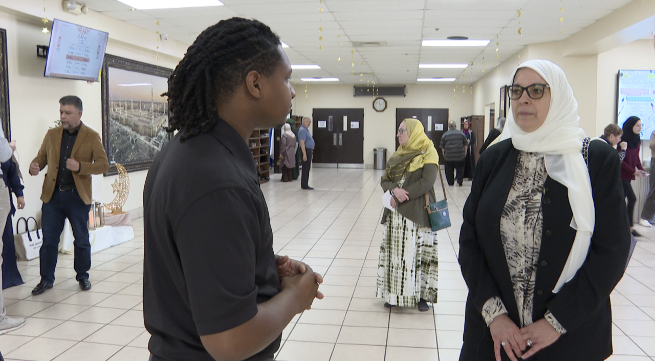 two shot BROKEN ARROW MOSQUE OPEN HOUSE
