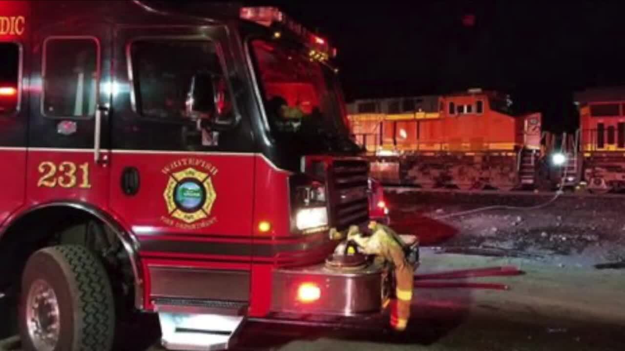 Whitefish Fire responds to a train fire early Sunday morning