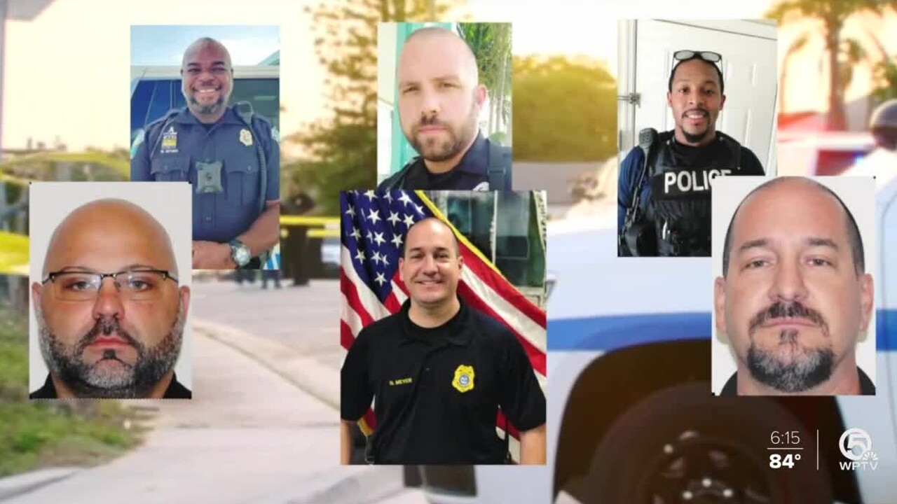 Six members of the Riviera Beach Police Department are being credited with helping save the shot infant's life.