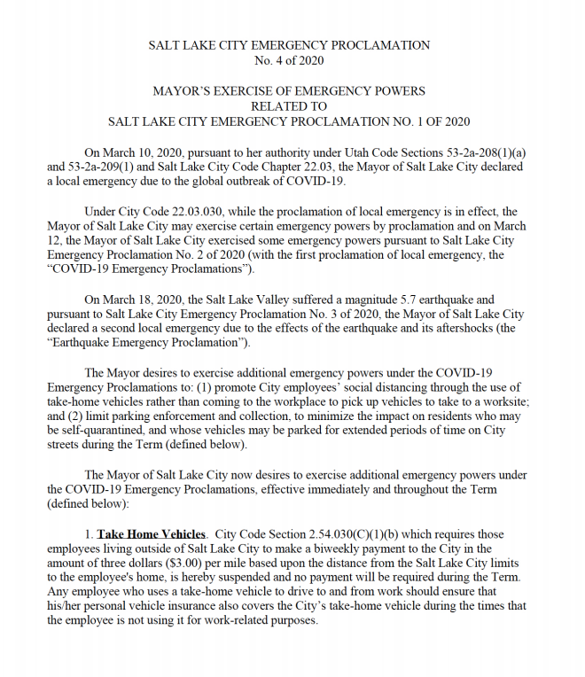 City declaration