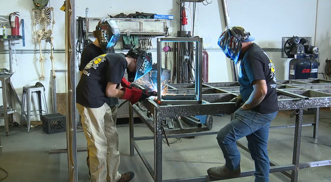 Youth welders at Custom Customs