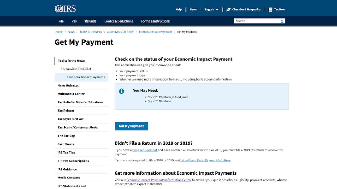 IRS launches website that allows Americans to track their ...