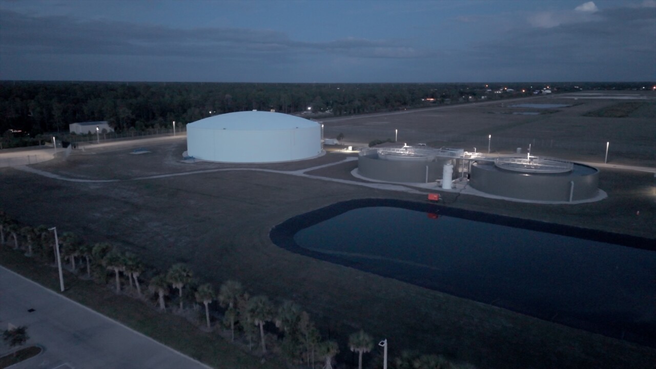 An aerial view of the Northeast Utility facility in Collier County. 