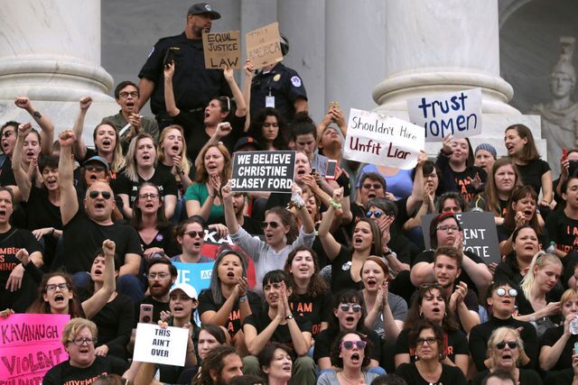 Photos: Protesters gather to oppose Kavanaugh confirmation