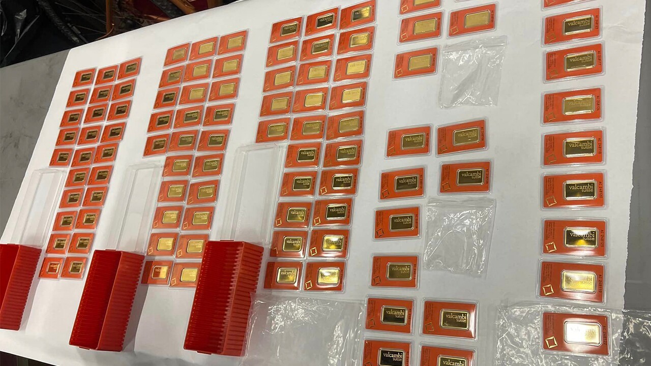 The Martin County Sheriff's Office displays more than $260,000 in gold bars seized in a grand theft arrest, June 28, 2024.jpg