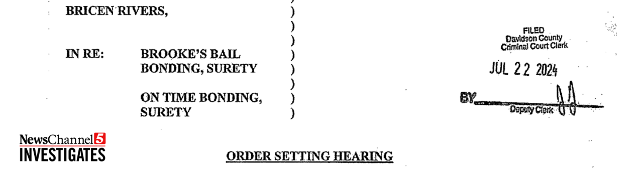Court snapshot for bond hearings - Lauren Johansen vs Bricen Rivers
