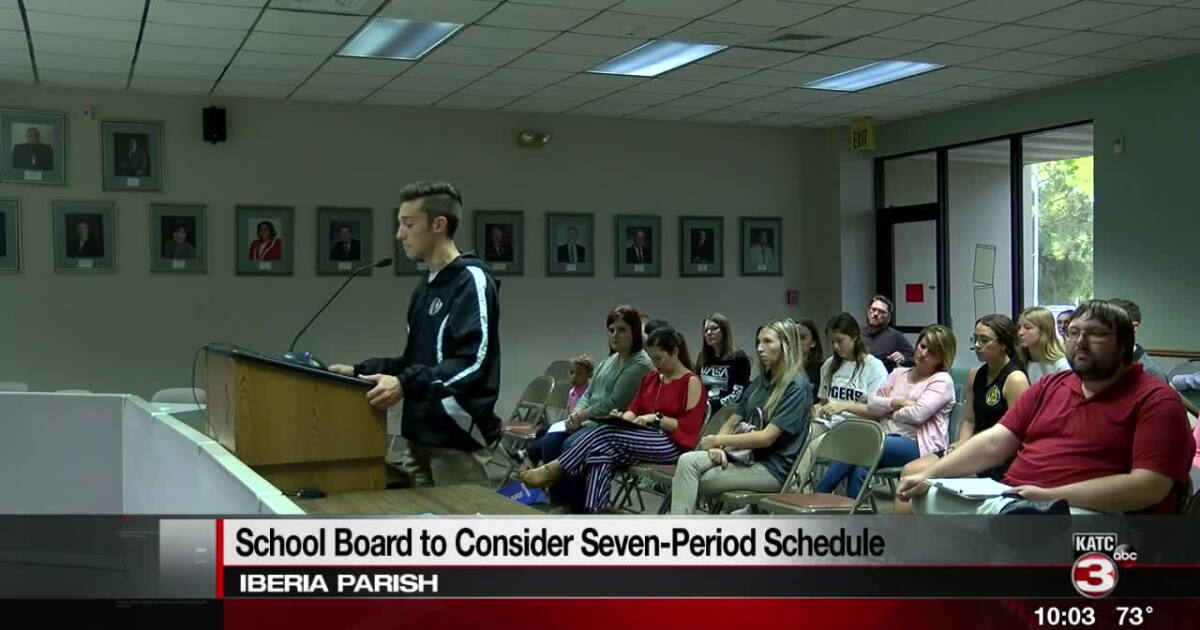 Iberia Parish School Board considers moving from fourblock schedule to