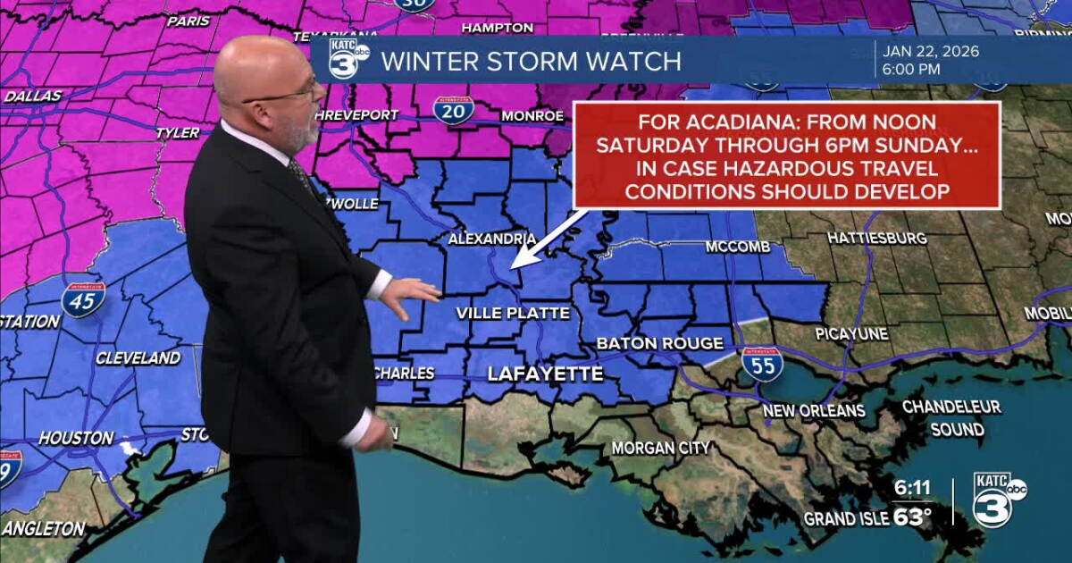 Winter weather decreases for Acadiana, but very cold temperatures remain!