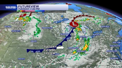 Two systems coming our way this week