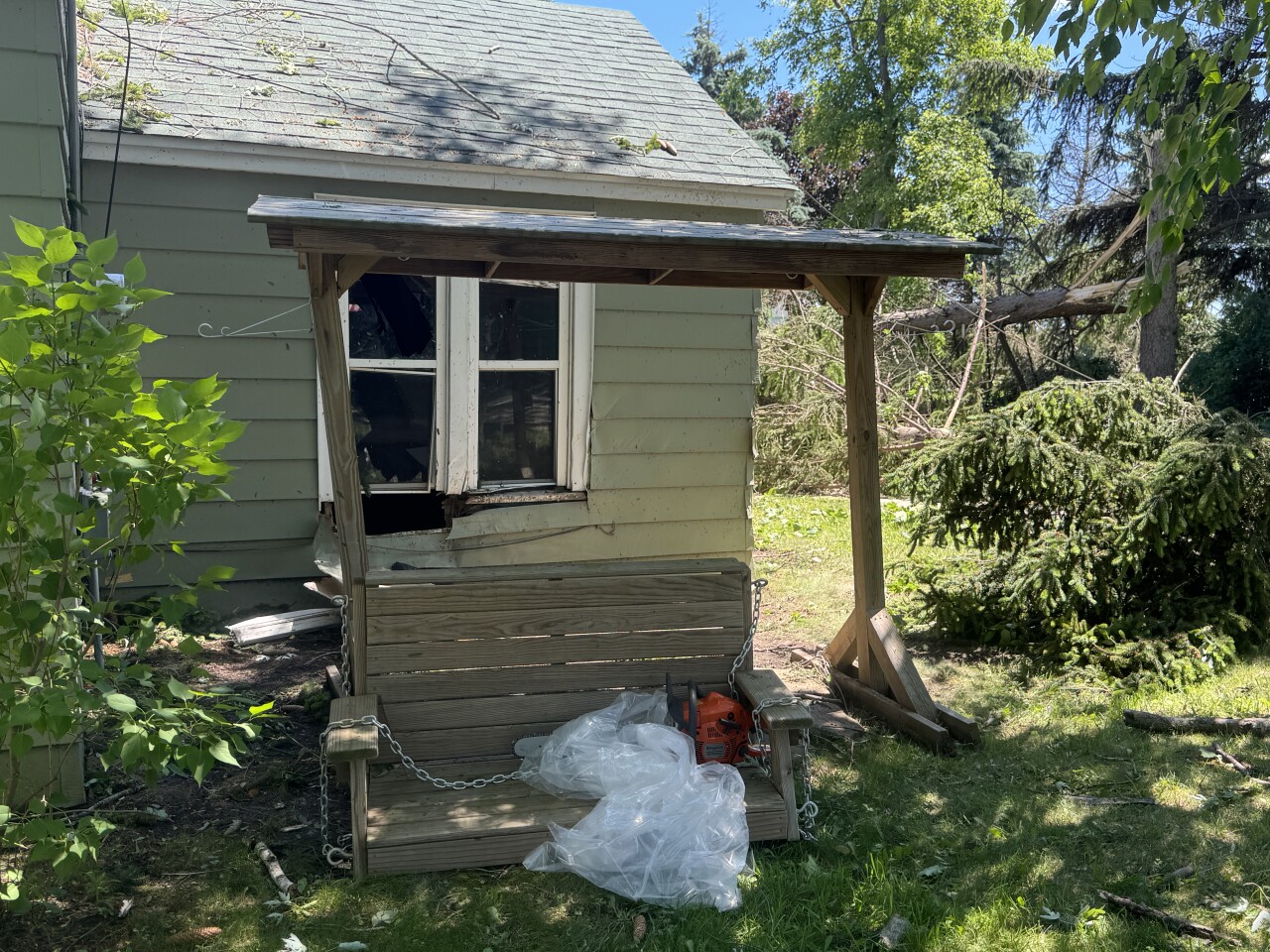 Damage to the home Ruth rents out