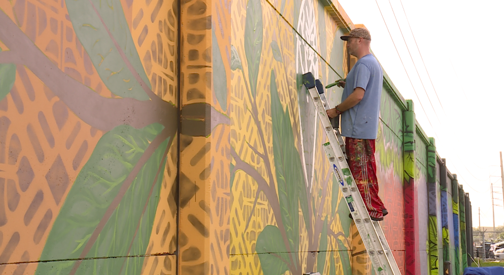 Florida Flora mural in West Palm Beach