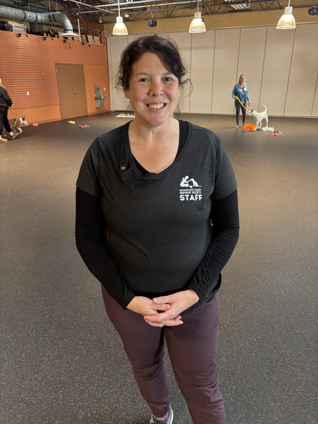 Kelli Jo Yogerst is a canine enrichment specialist at the Washington County Humane Society