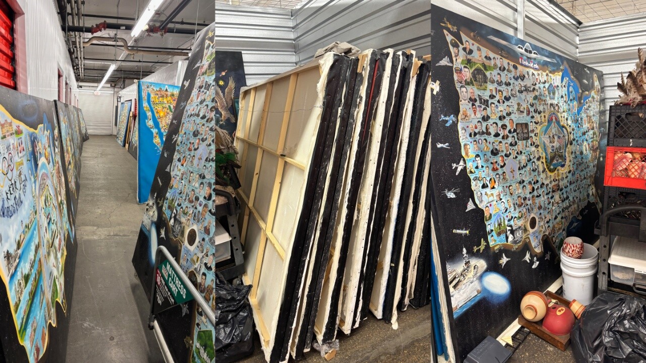 Jesus Avila was in the process of restoring several of his paintings after the January fire