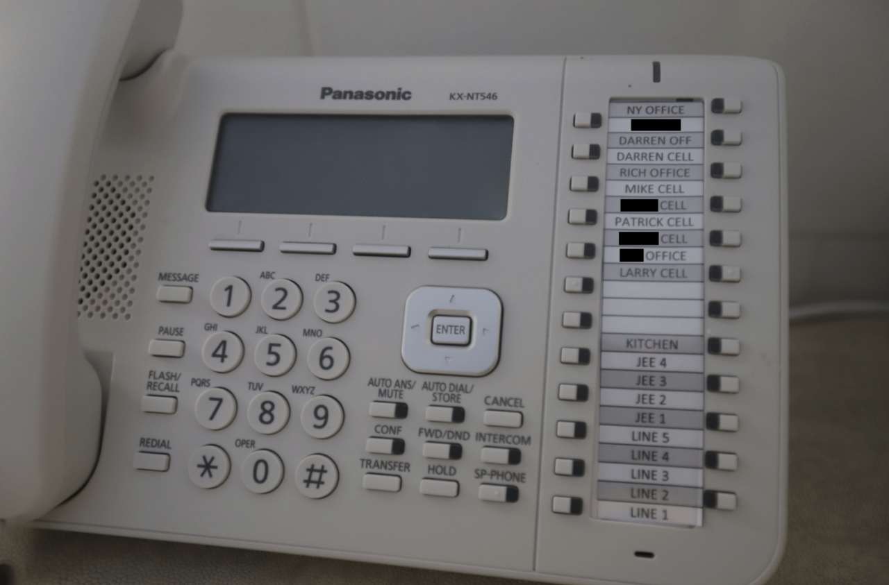 A phone at Jeffrey Epstein's estate in the U.S. Virgin Islands.