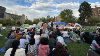 Pro-Palestinian protesters at DU say they'll stay until disclosure, divestment demands are met