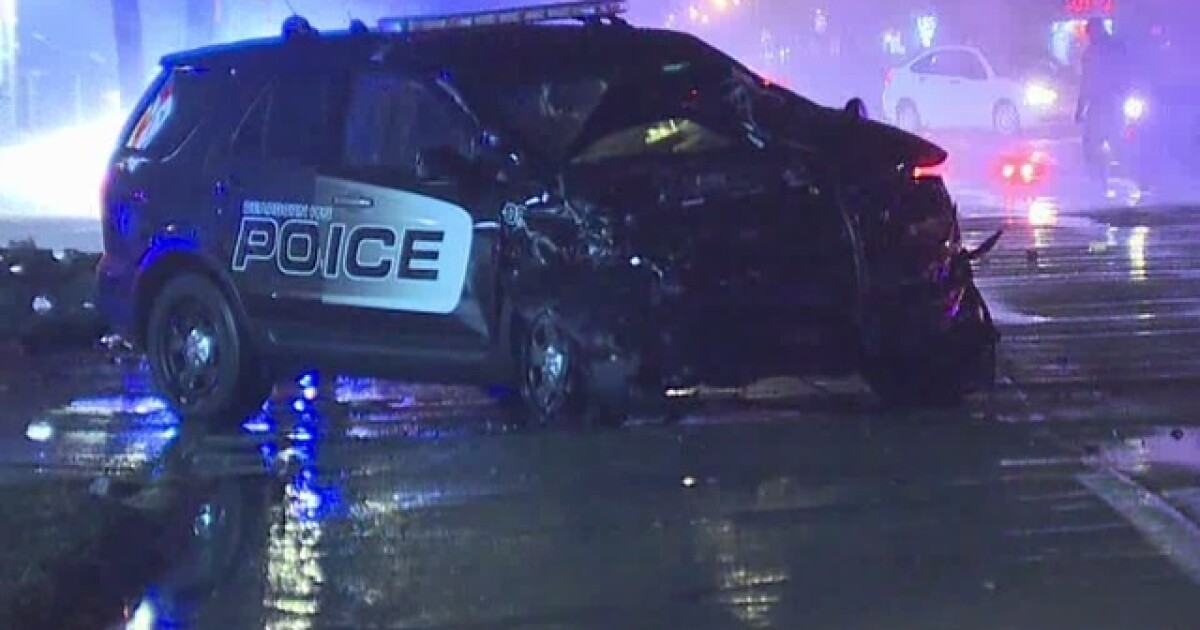 Horrific crash into parked AT&T truck in Chula Vista injures pedestrian, driver - The San Diego Union-Tribune