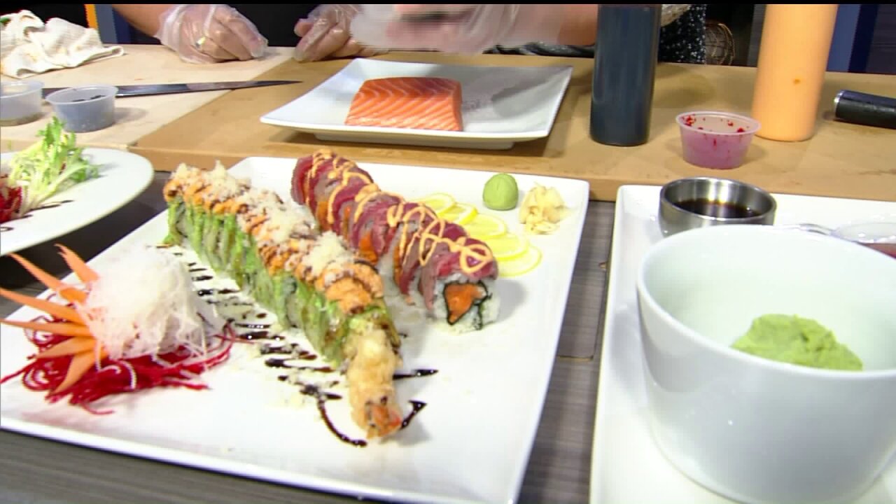 Chef Hai demonstrates beautiful sushi creations