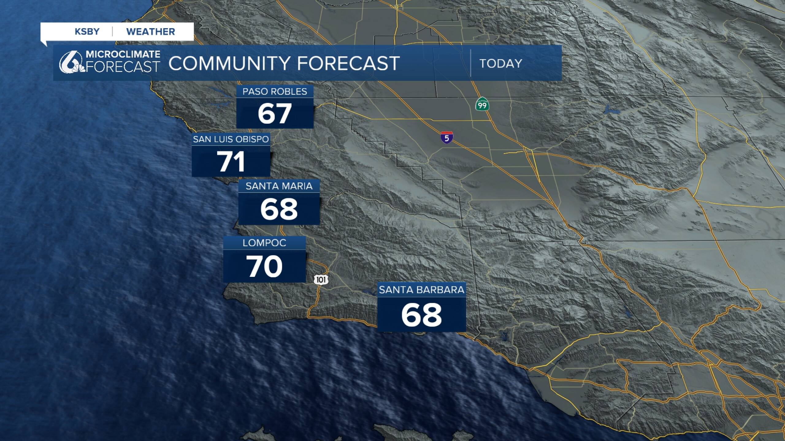 Winds calm and temps rise into Friday and the weekend