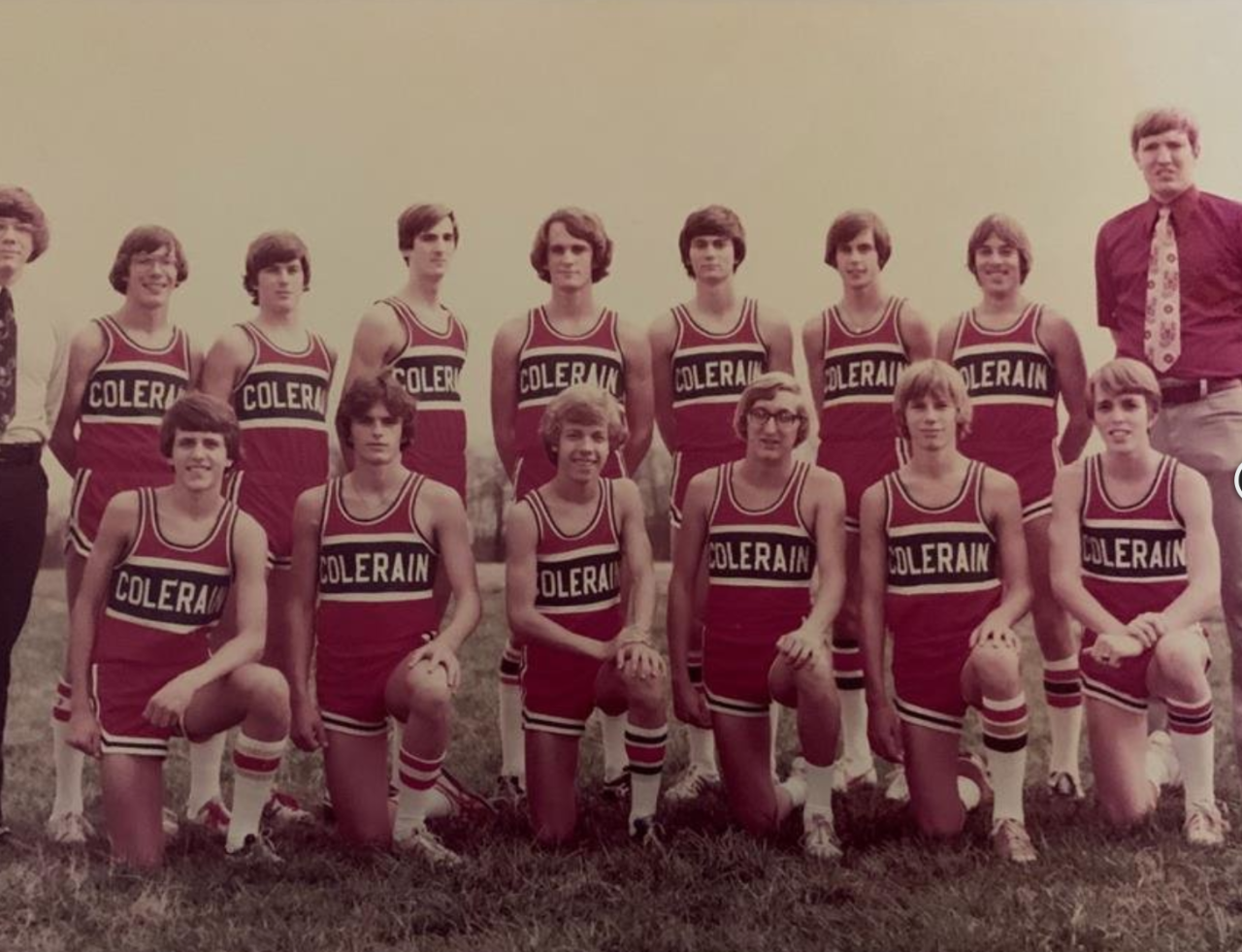 Todd Portune, second from left, on his Colerain High School track team. Photo provided by Hamilton County.