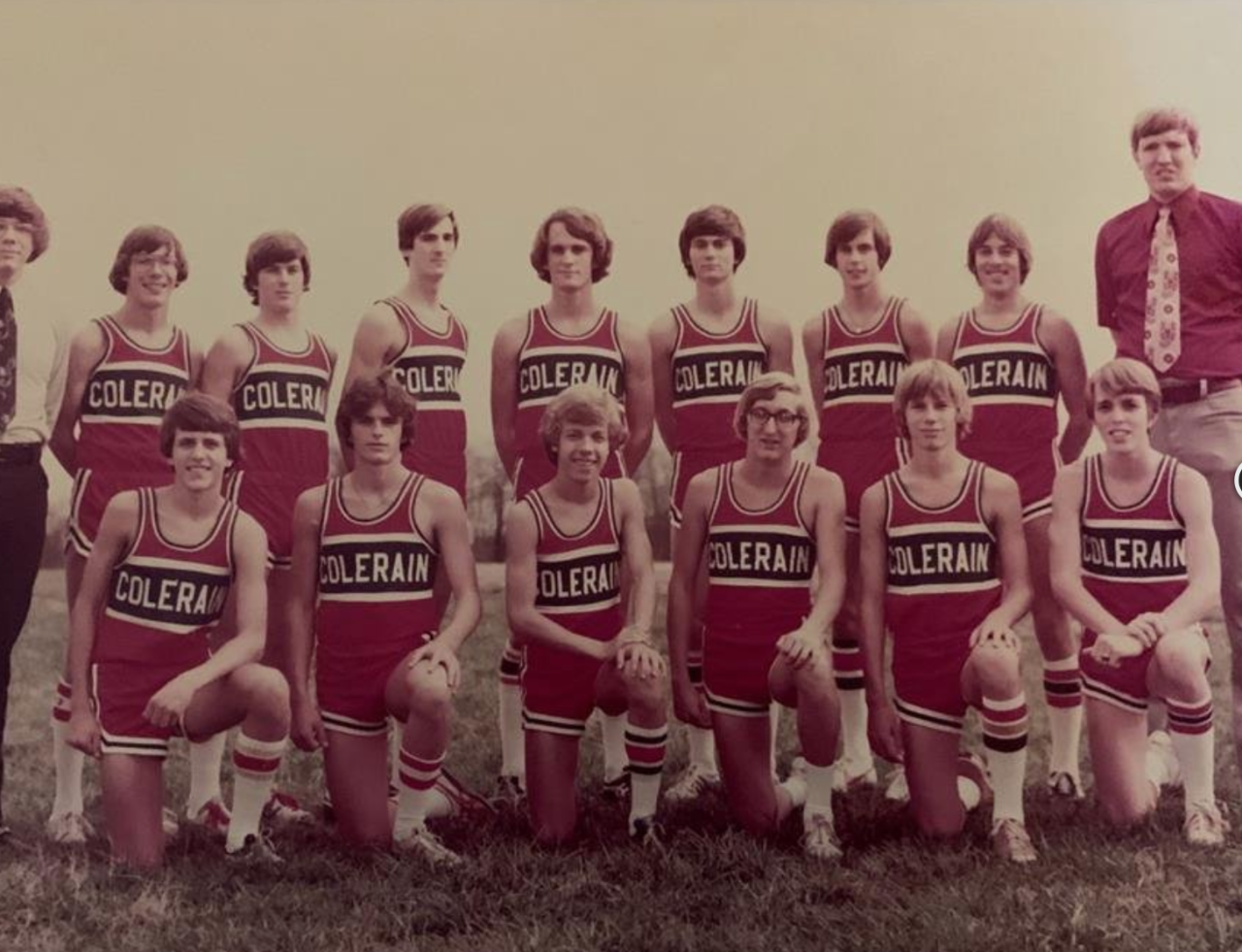 Todd Portune, second from left, on his Colerain High School track team. Photo provided by Hamilton County. 