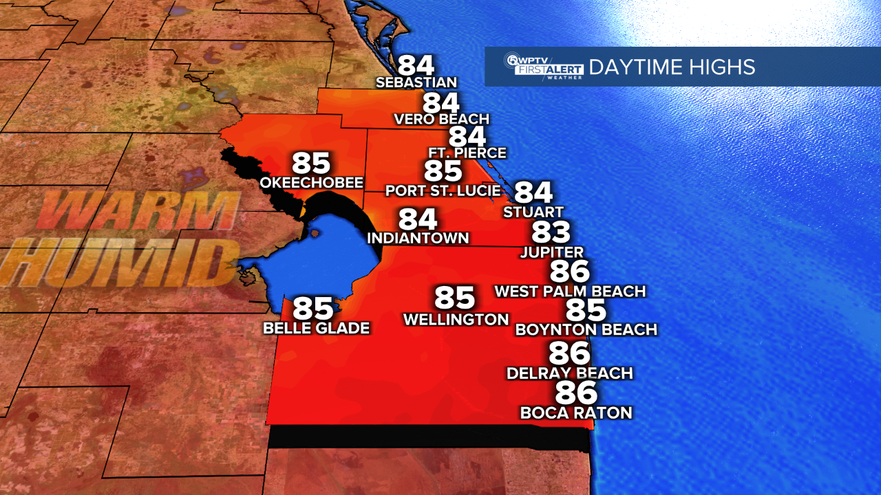 Daytime highs Dec. 2, 2025