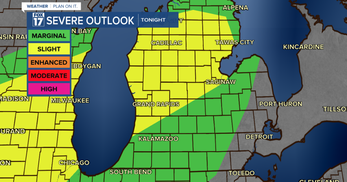 Severe weather potential in West Michigan later tonight