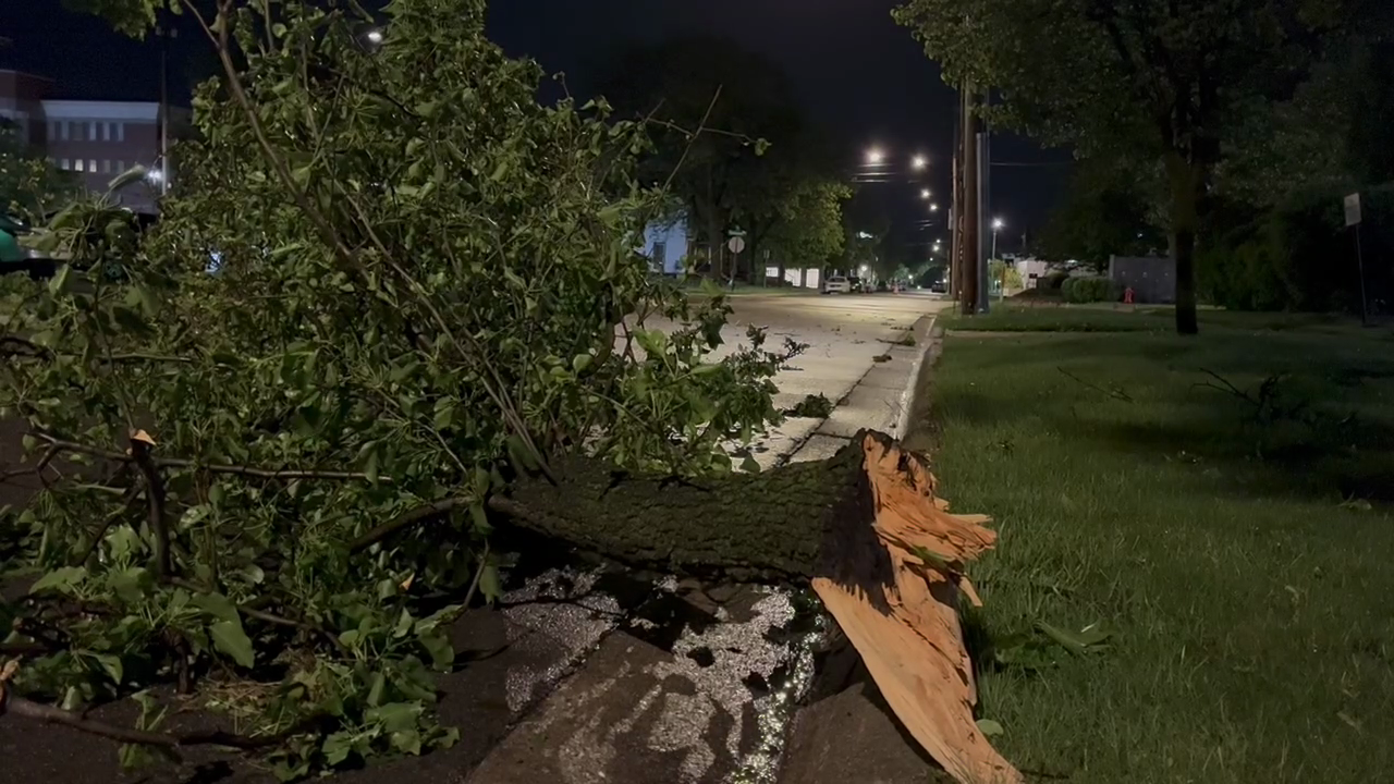 Aftermath of severe weather on May 16, 2025