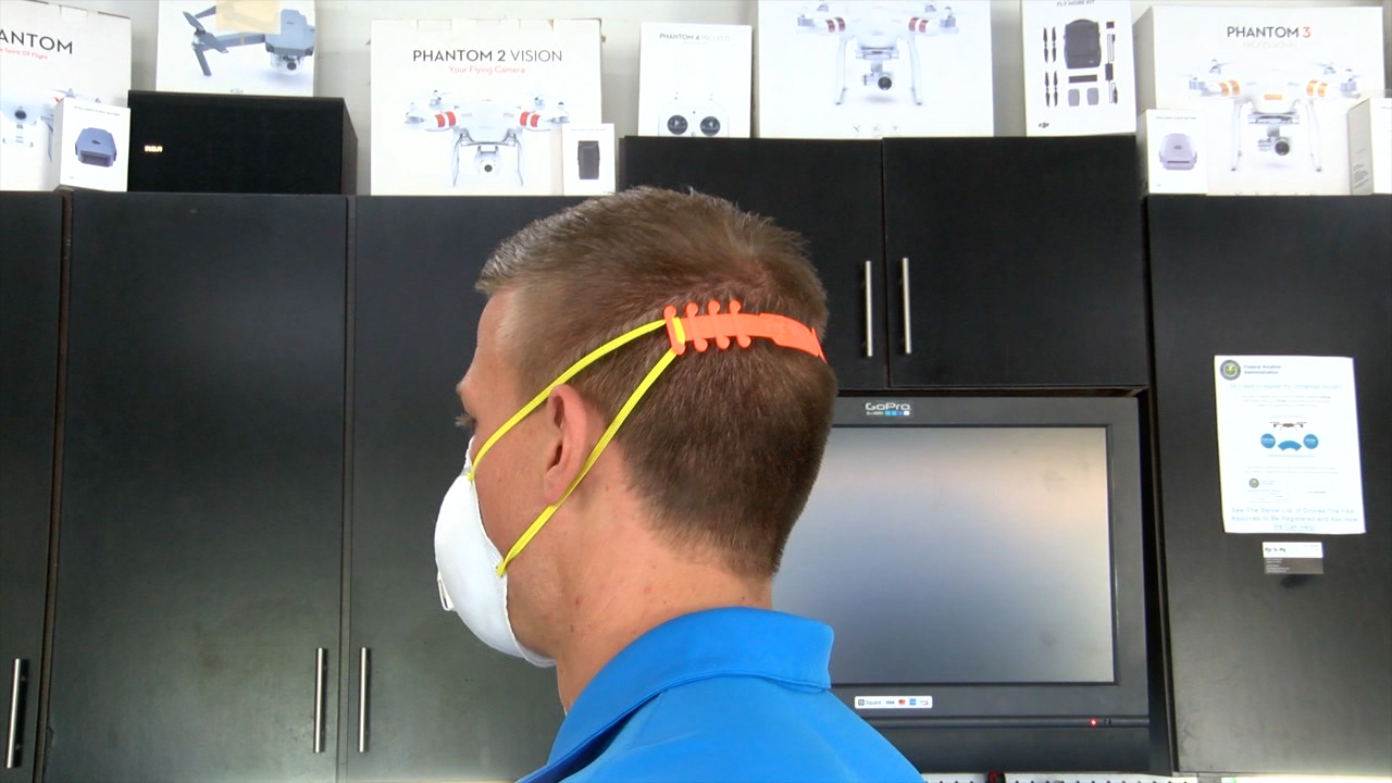 wearing mask strap