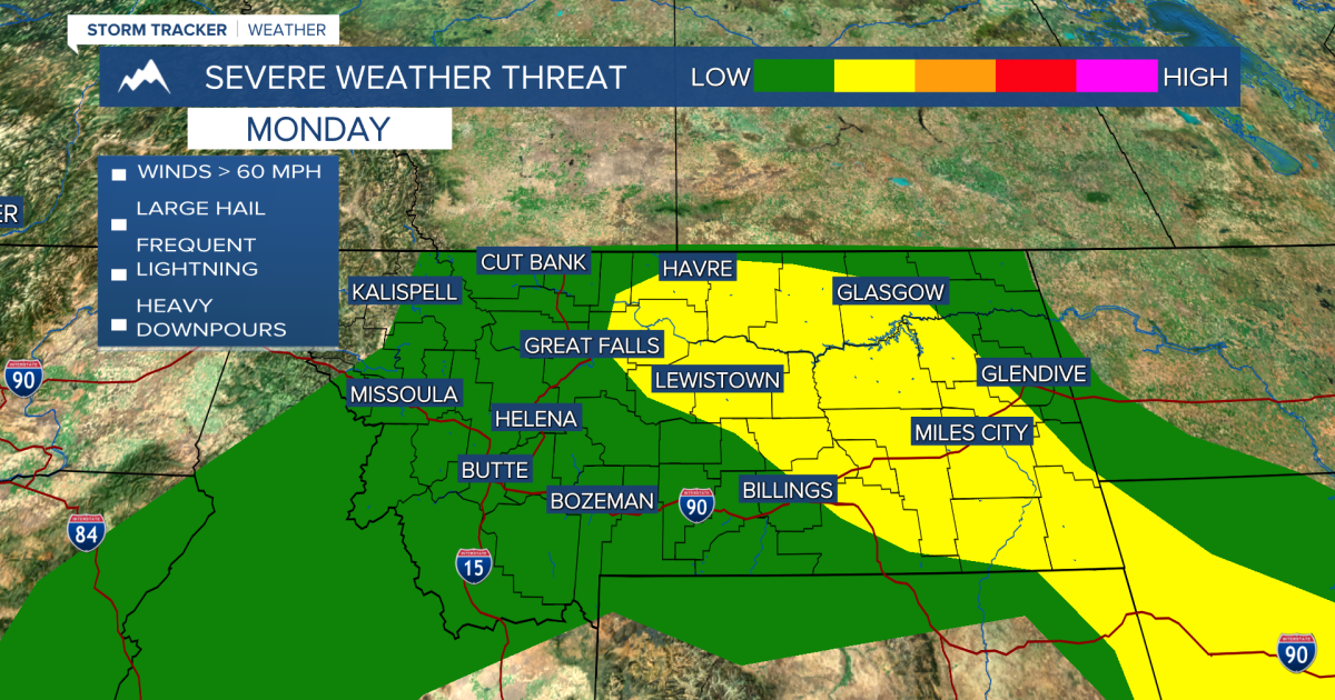 Severe thunderstorm threat across Montana