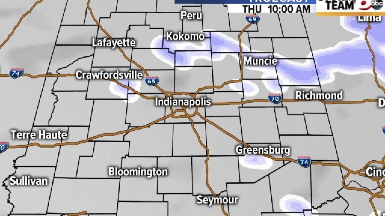When you can expect to see snow Thursday morning