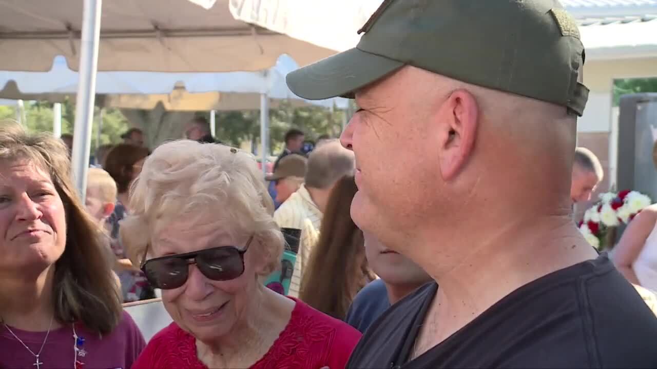 In Jupiter, the Friesmans purchased a brick in honor of Scott's father, Dr. Richard Friesman, a U.S. Navy veteran who passed away in January. Nov.11, 2023
