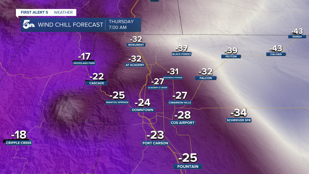 Pikes Peak Region Wind Chill