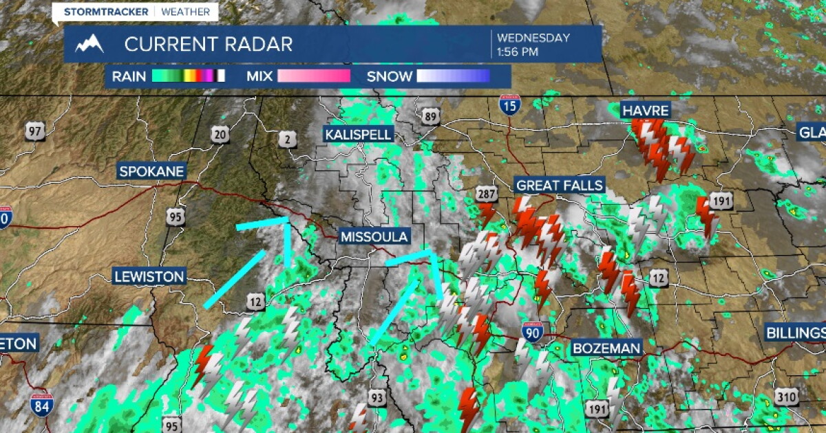 Rain showers and storms this afternoon and evening