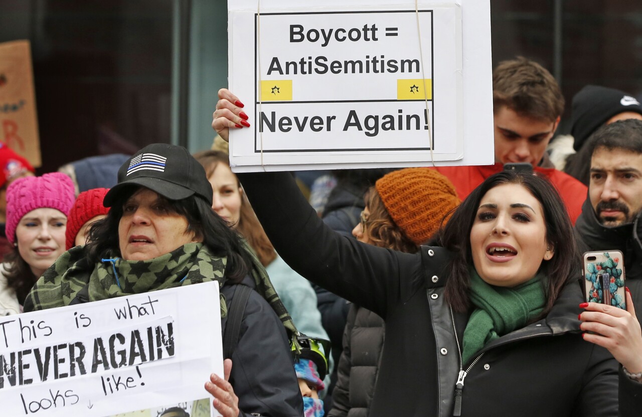 Laura Loomer at New York women's march in January 2019