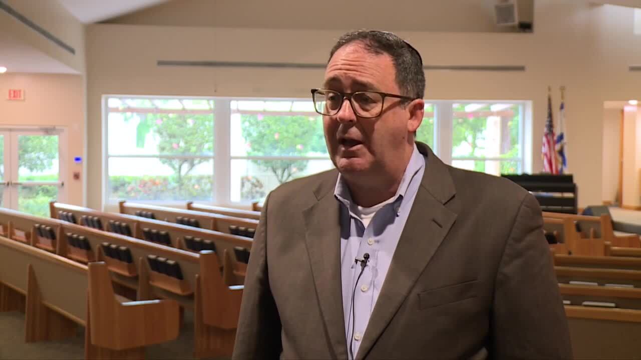 Rabbi Andrew Rosenkranz, who leads the Temple Beth Torah congregation in Wellington, describes the "level of anxiety" after Israel was attacked. Aug. 8, 2023