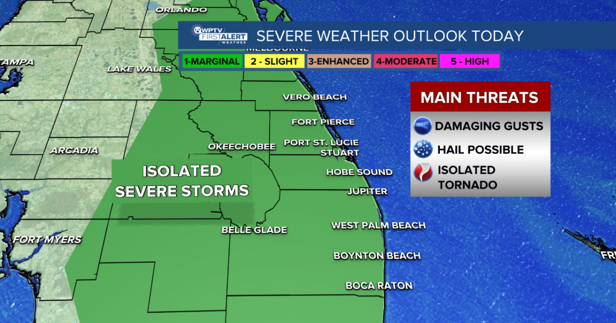 FORECAST: Marginal risk of strong storms across South Florida