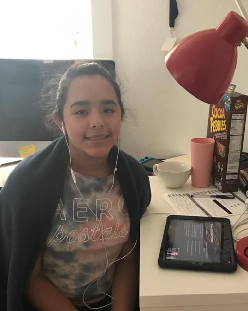 Nina transitioned to remote learning