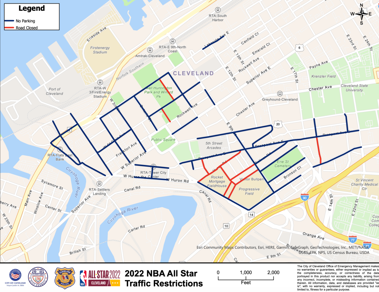 Road Closures All Star Weekend