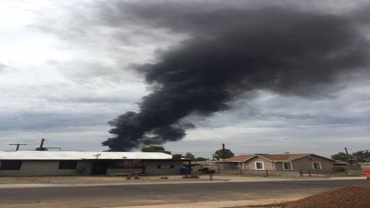 PHOTOS: Large fuel tank fire in Phoenix