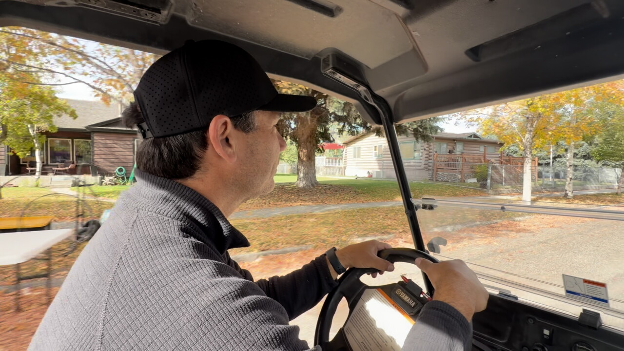 Fall Fest golf cart