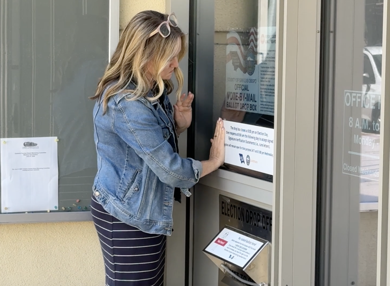 SLO County Elections has a new sign which says drop cured signature letters here.png