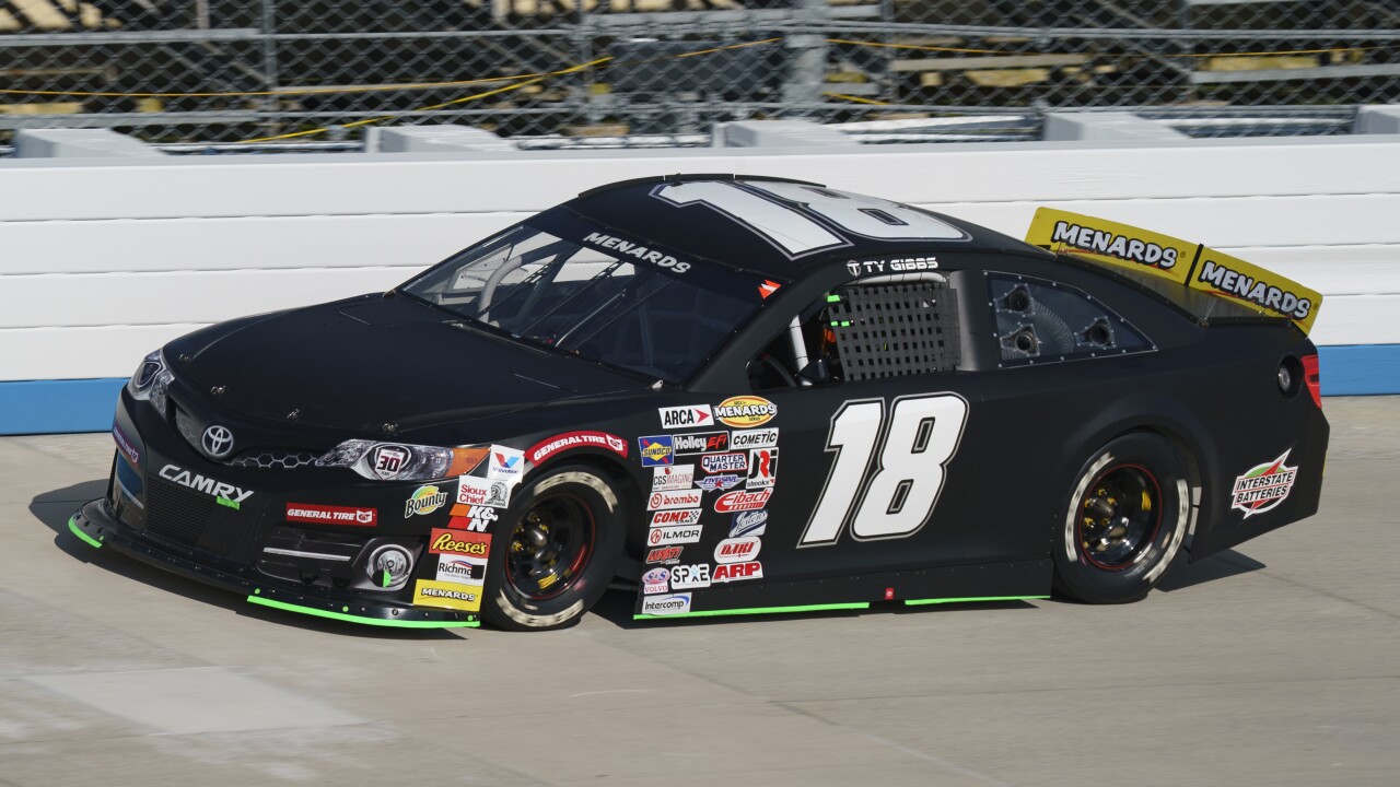 Ty Gibbs' No. 18 car