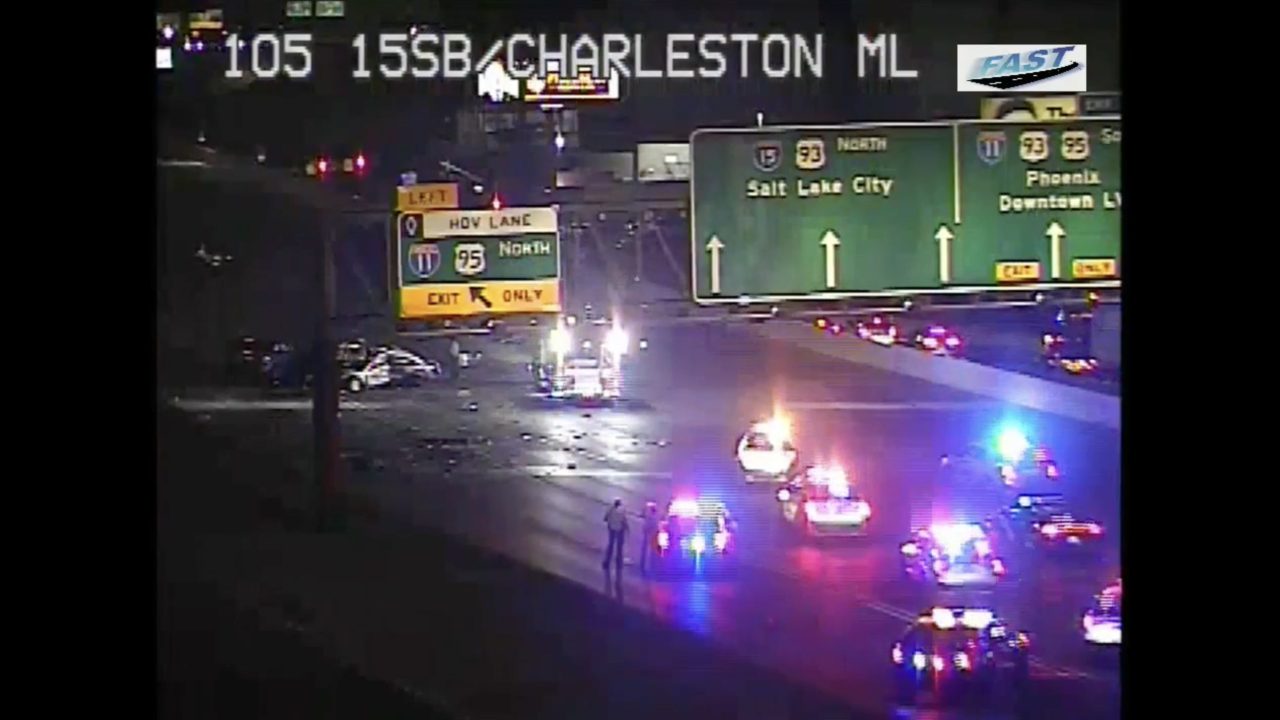 NSP: Fatal collision closes road on northbound I-15 near Charleston Boulevard