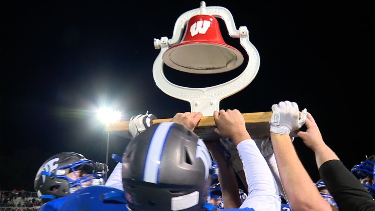 Red, white and blue bell