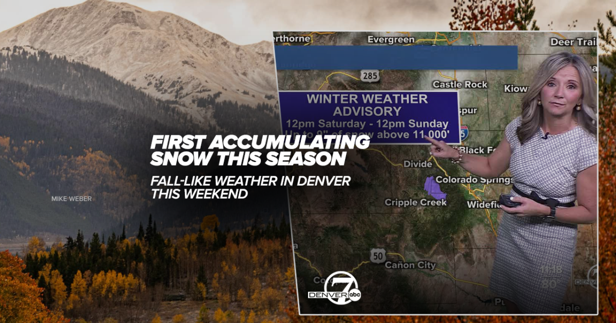 First accumulating snow for the mountains, taste of Fall in Denver this ...